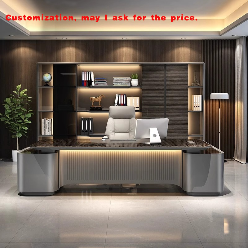 Office Furniture High End - custom.Luxurious Lacquered Executive Desk, Large Modern