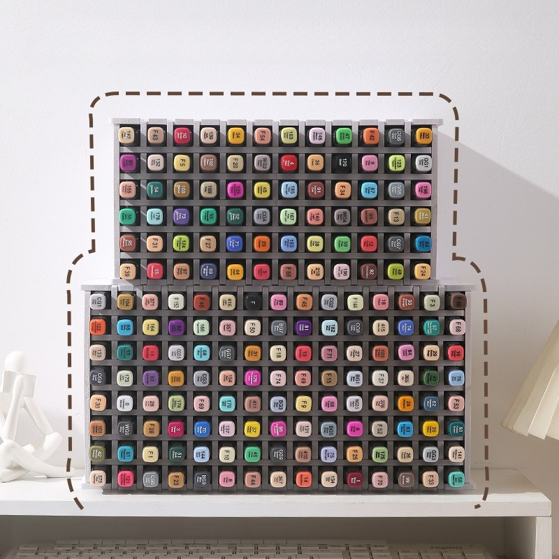 Wall Mounted Desk Fold - Markers Grids Slanted Marker Storage Rack