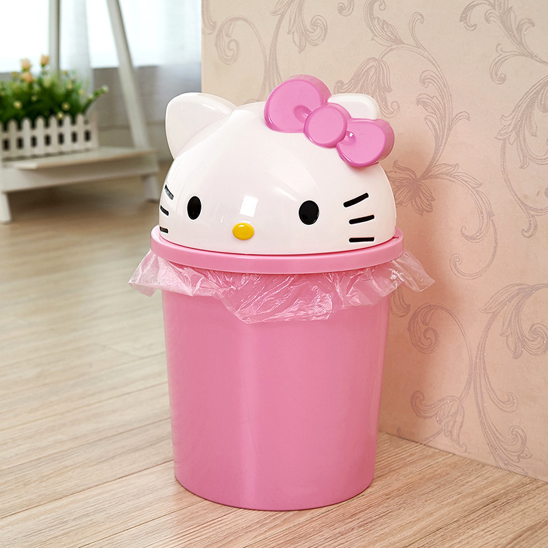 Office Furniture And Design - Hello Kitty Small Desktop Trash Can