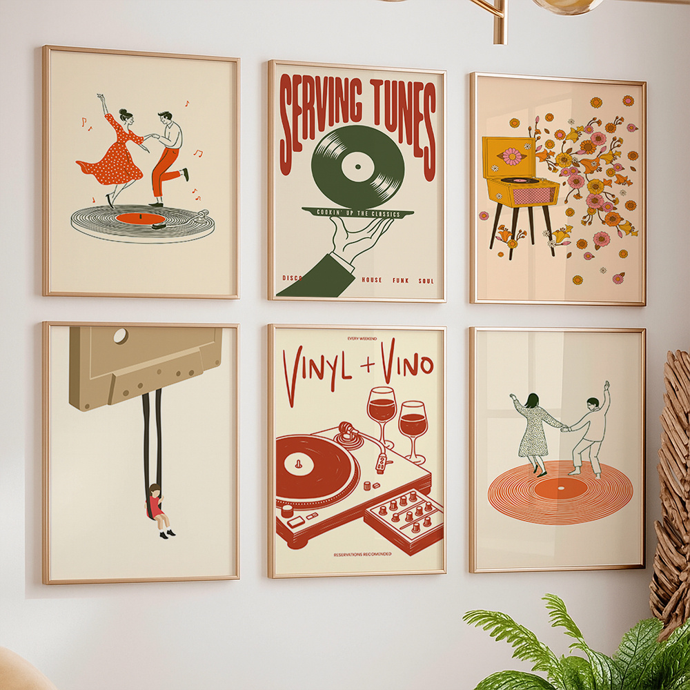 Office Furniture And Design - 1pc Vintage Music Canvas Poster Unframed