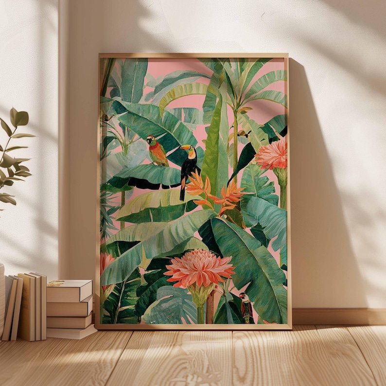 1pc Retro Tropical Canvas Post - đánh giá và giá Office Furniture And Design