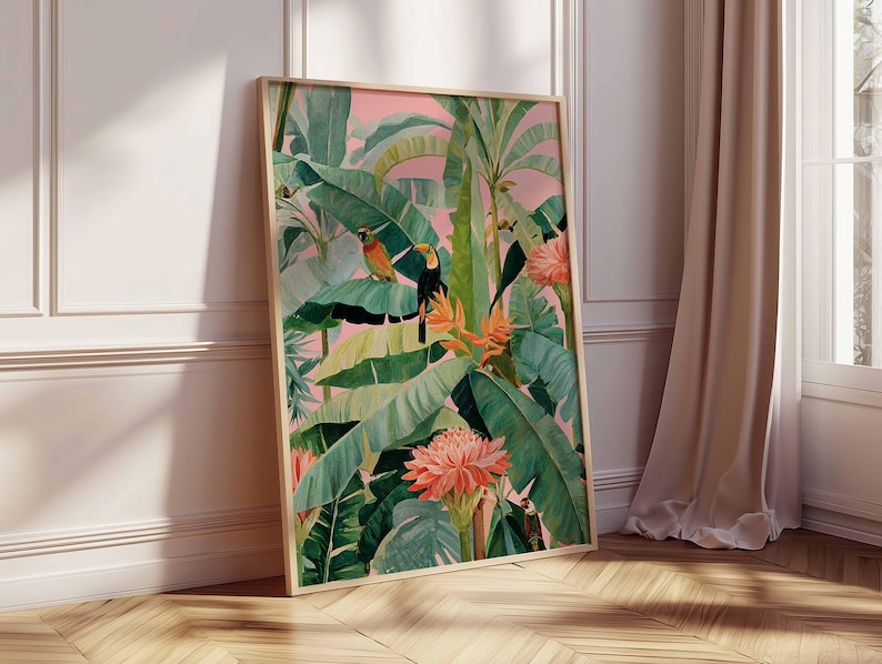 1pc Retro Tropical Canvas Post - đánh giá và giá Office Furniture And Design