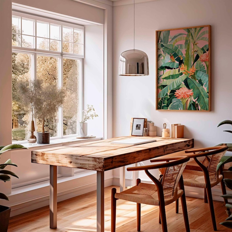 1pc Retro Tropical Canvas Post - đánh giá và giá Office Furniture And Design