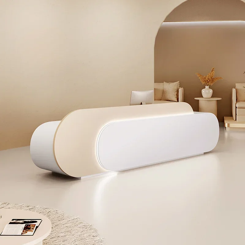 Cream Style Beauty Salon Recep - đánh giá và giá Office Furniture High End