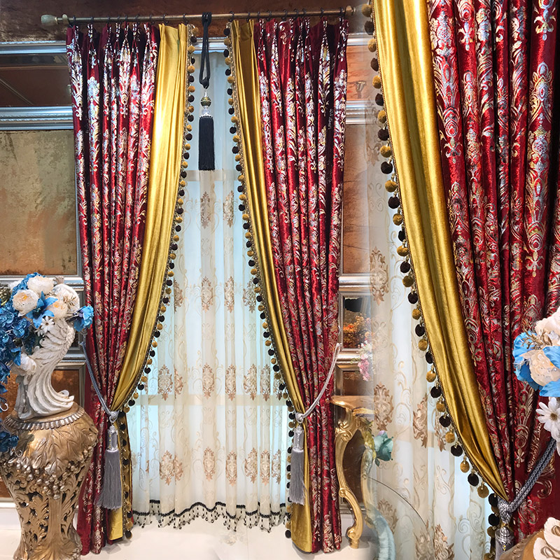 Red Velvet Curtain for Living  - đánh giá và giá Office Furniture Hong Kong