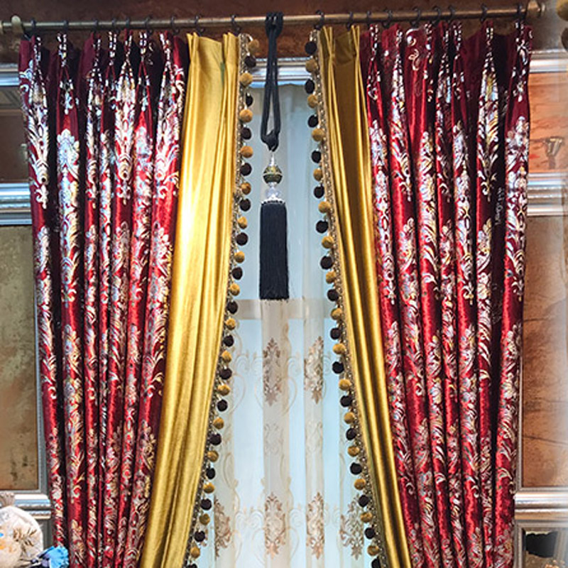 Red Velvet Curtain for Living  - đánh giá và giá Office Furniture Hong Kong