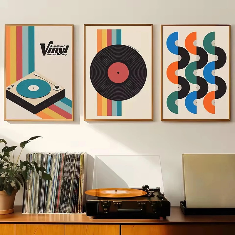 Mid Century Vinyl Record Canva - đánh giá và giá Office Furniture And Design