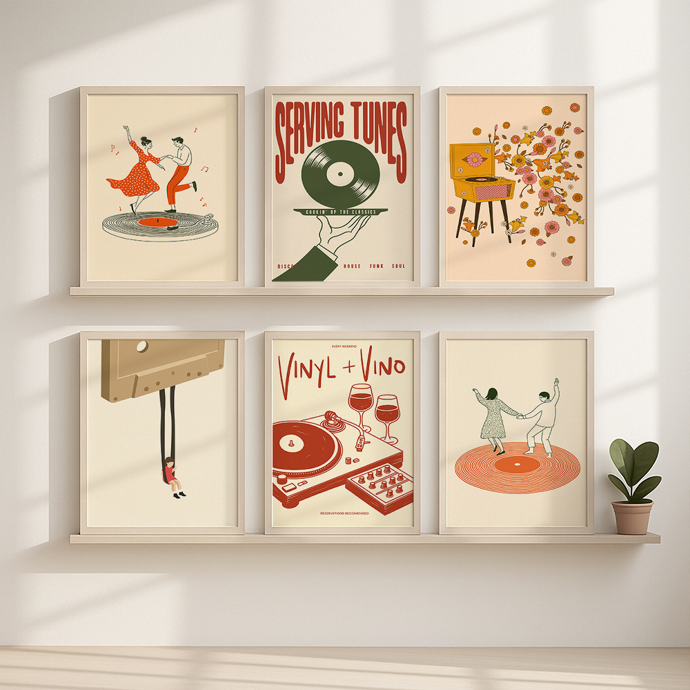 1pc Vintage Music Canvas Poste - đánh giá và giá Office Furniture And Design