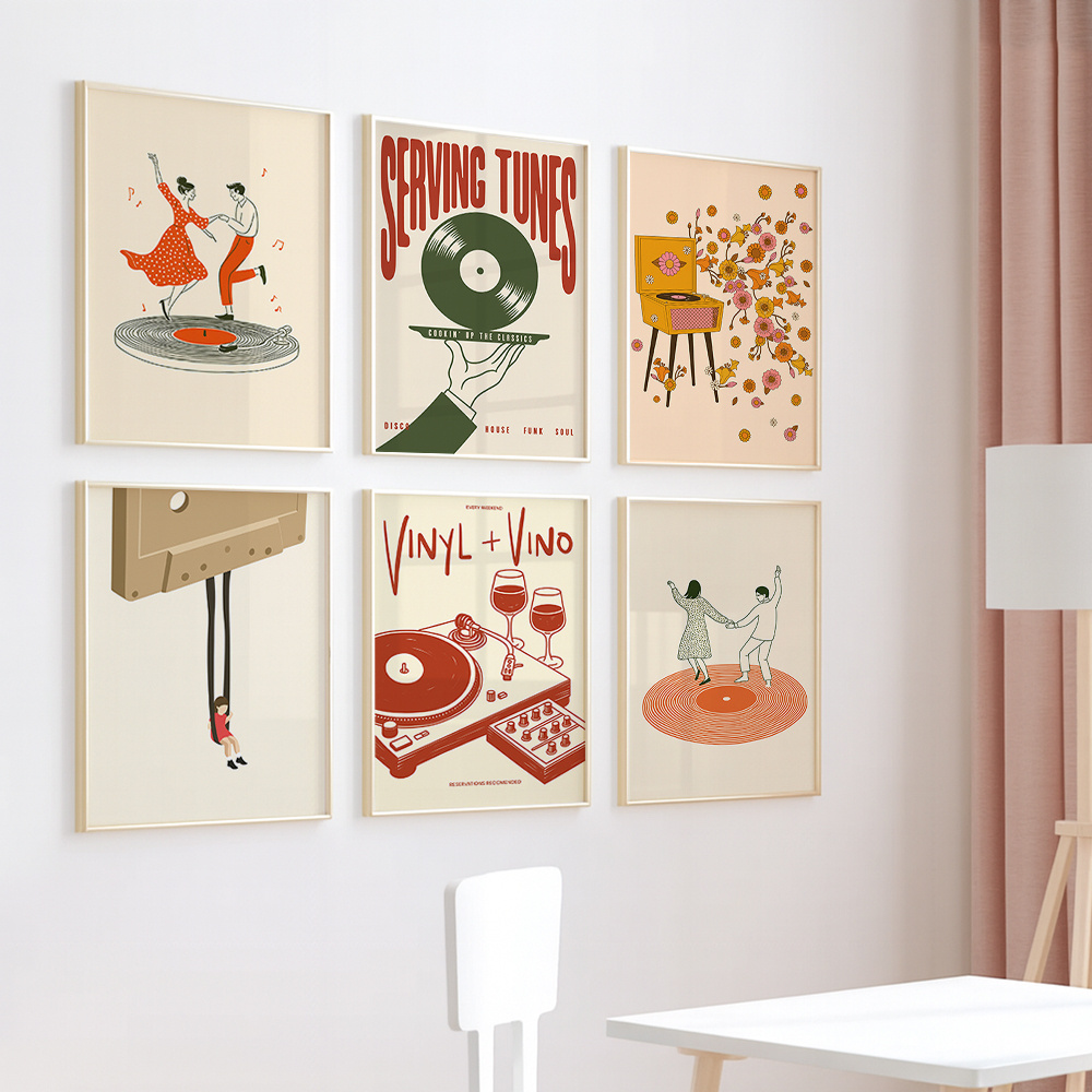 1pc Vintage Music Canvas Poste - đánh giá và giá Office Furniture And Design