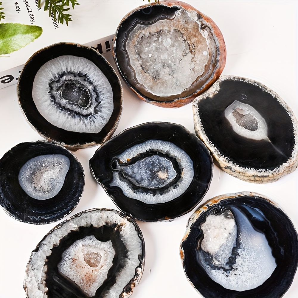 1pc Natural Black Agate Geode  - đánh giá và giá Office Furniture At Home