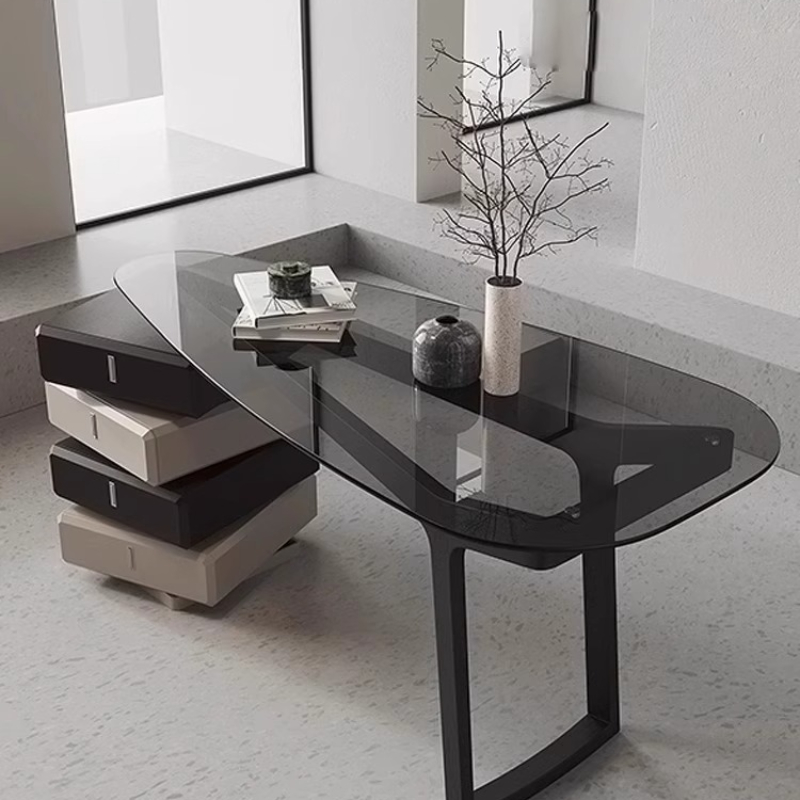 Italian Boss Curved Glass Offi - đánh giá và giá Office Furniture High End